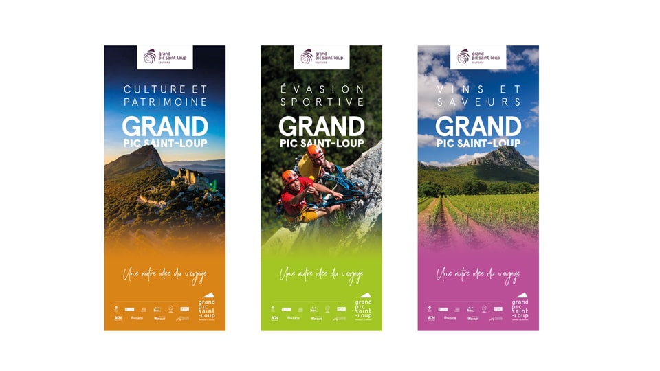 Kak&eacute;monos et supports &eacute;v&eacute;nementiels Grand Pic Saint-Loup