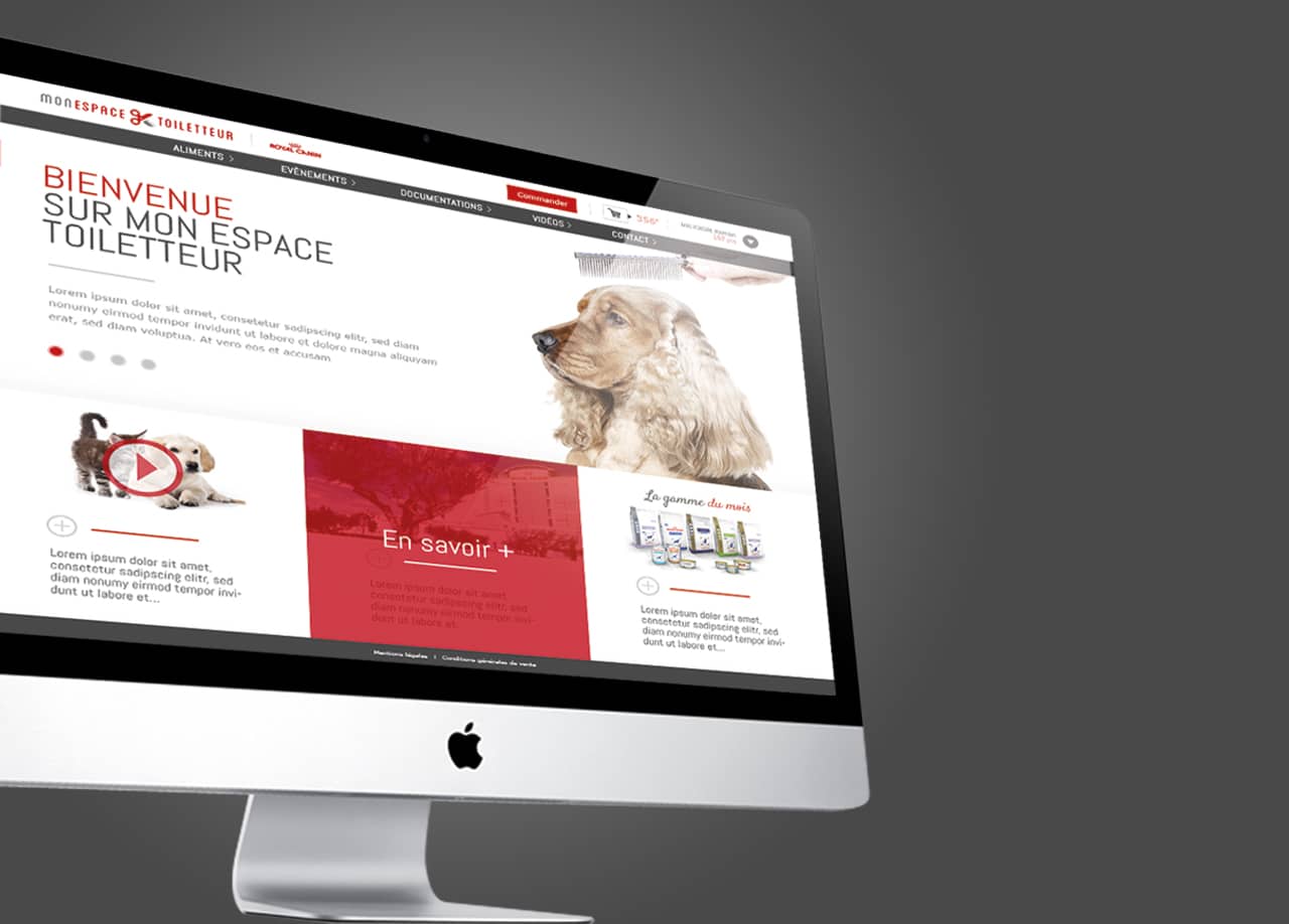 Portail monespacetoileteurs&nbsp;: plateforme cr&eacute;&eacute;e pour le r&eacute;seau des toiletteurs Royal Canin